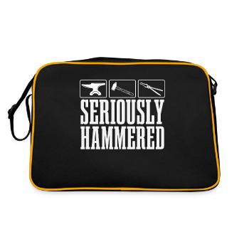 Forging Seriously Hammered Iron Worker Blacksmiths - Retro Bag - black/gold - Back