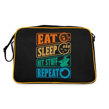 Forging Eat Sleep Hit Retro Goldsmith Blacksmiths - Retro Bag - black/gold - Back