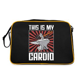 Forging This Is My Cardio Metalworker Blacksmiths - Retro Bag - black/gold - Back