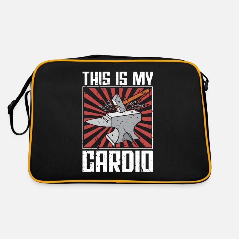 Forging This Is My Cardio Metalworker Blacksmiths Retro Bag