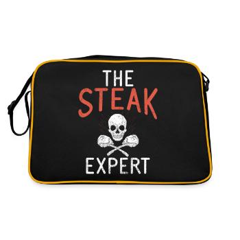 Cadeau de steak amateur de steak - Sac Retro - noir/or - Dos