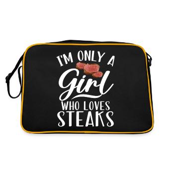 Cadeau de steak amateur de steak - Sac Retro - noir/or - Dos