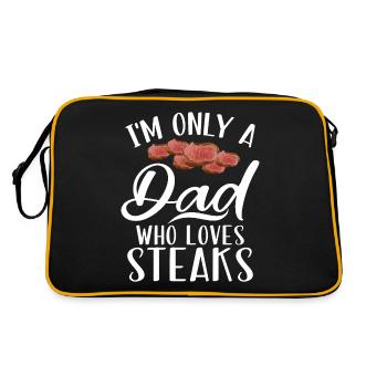 Steak Lover Steak Cadeau - Sac Retro - noir/or - Dos