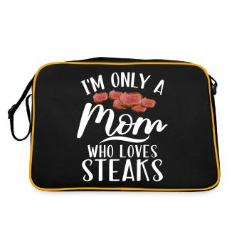 Cadeau de steak amateur de steak - Sac Retro - noir/or - Dos