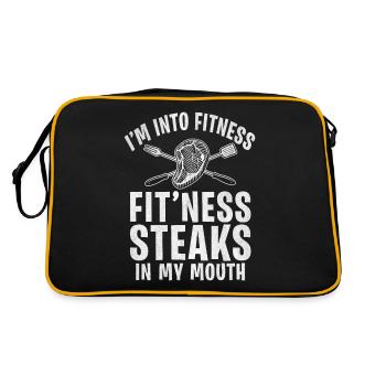 Cadeau de steak amateur de steak - Sac Retro - noir/or - Dos