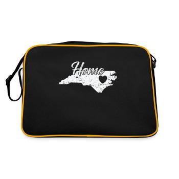 Caroline du Nord Accueil avec coeur États-Unis Amérique - Sac Retro - noir/or - Dos