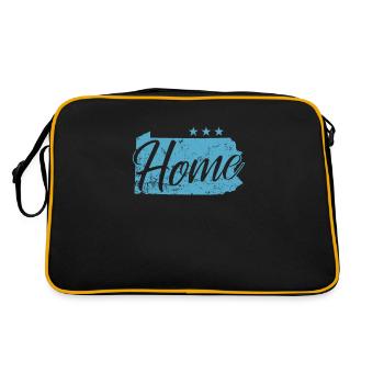 Pennsylvanie Accueil États-Unis Amérique - Sac Retro - noir/or - Dos