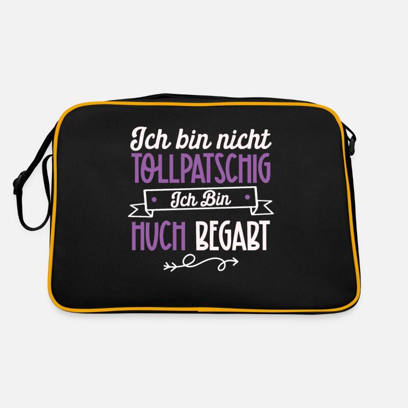 Ich Bin Nicht Tollpatischig Ich Bin Huch Begabt Retro Tasche
