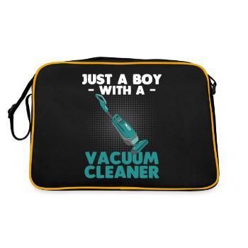 Vacuum cleaner cleaner tidying up housewife - Retro Bag - black/gold - Back