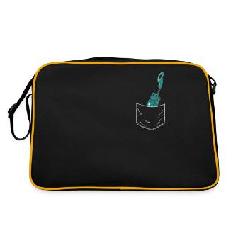 Vacuum cleaner cleaner tidying up housewife - Retro Bag - black/gold - Back