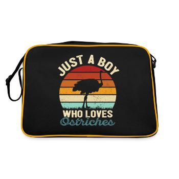 Autruche - Sac Retro - noir/or - Dos
