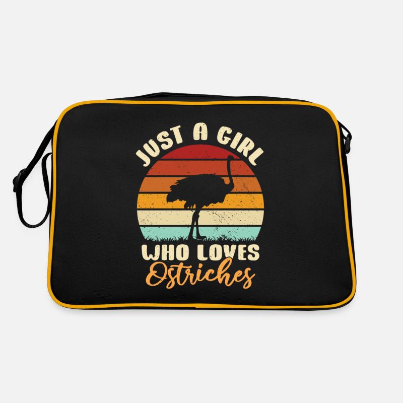 Strauß - Retro Tasche - Schwarz/Gold