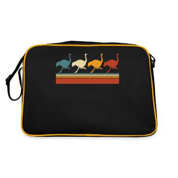 Autruche - Sac Retro - noir/or - Dos
