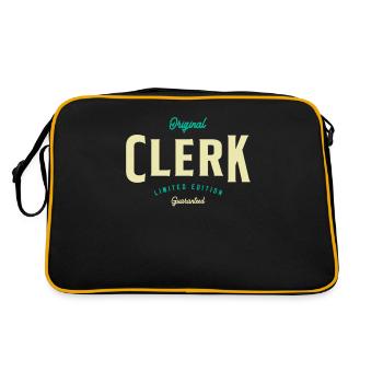 Clerk Funny Job Title Profession - Retro Bag - black/gold - Back