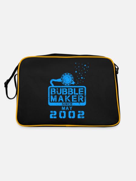 Plongeur Birthday Bubblemaker depuis mai 2002 - Sac Retro - noir/or - Dos