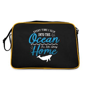 Marine Biology Every Time I Slip Into Underwater - Retro Bag - black/gold - Back