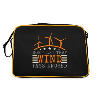 La technologie des éoliennes ne laisse pas cette énergie éolienne verte - Sac Retro - noir/or - Dos