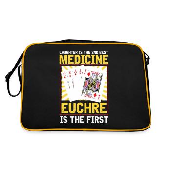 Medicine Euchre - Euchre Player Card Game Euchre - Retro Bag - black/gold - Back