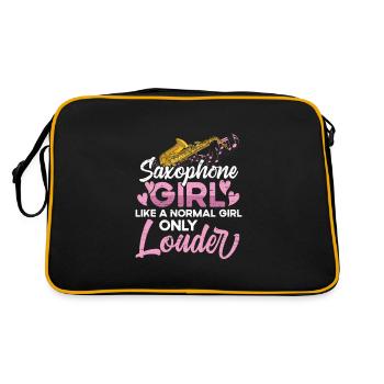 Saxophone Musicien Jazz Musicien - Sac Retro - noir/or - Dos