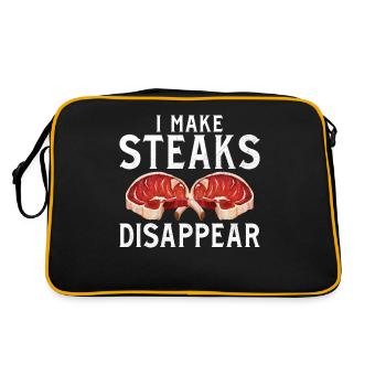 Steak Lover Steak Cadeau - Sac Retro - noir/or - Dos