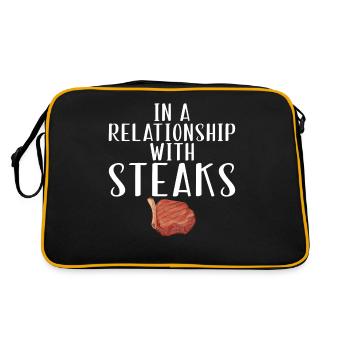Steak Lover Steak Cadeau - Sac Retro - noir/or - Dos