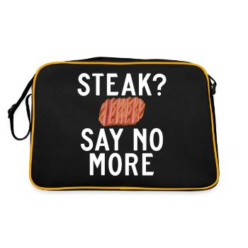 Cadeau de steak amateur de steak - Sac Retro - noir/or - Dos