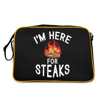 Cadeau de steak amateur de steak - Sac Retro - noir/or - Dos