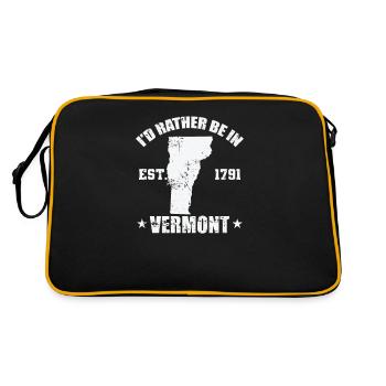 Vermont Je préférerais être au Vermont Est.1791 - Sac Retro - noir/or - Dos