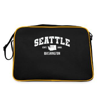 Washington Seattle Est. 1851 États-Unis Amérique - Sac Retro - noir/or - Dos