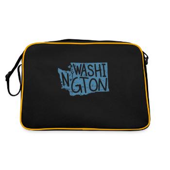 Washington États-Unis Amérique État - Sac Retro - noir/or - Dos