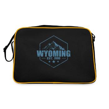 Wyoming Est. 1890 États-Unis Amérique État - Sac Retro - noir/or - Dos