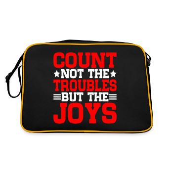Ne comptez pas les ennuis mais les joies - Sac Retro - noir/or - Dos