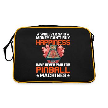 Retro Pinball Arcade Gaming Vintage Game Lover - Retro Bag - black/gold - Back