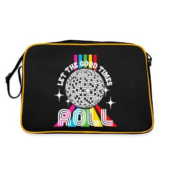 Disco Balls Club Funny Vintage Party Retro Groov - Retro Bag - black/gold - Back