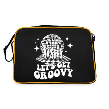 Retro Groovy Club Vintage Party Funny Disco Ball - Retro Bag - black/gold - Back