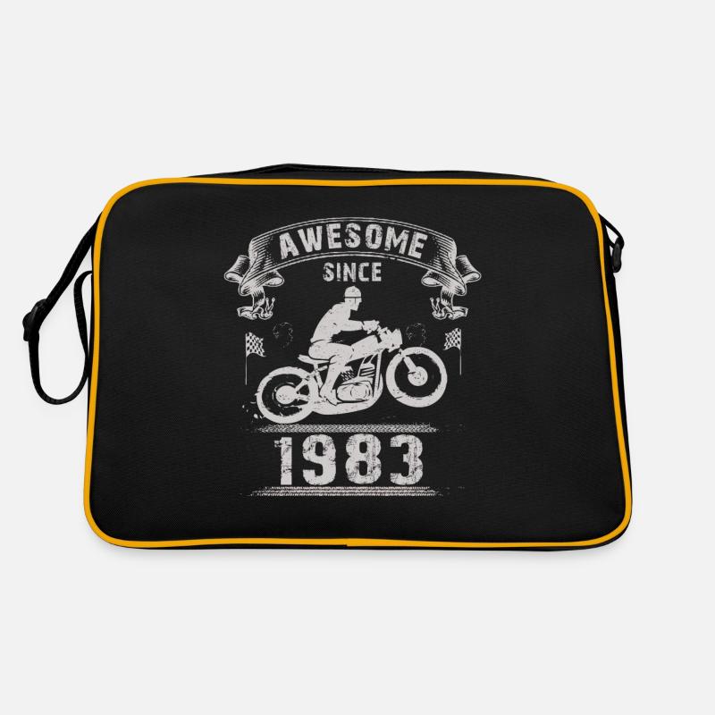 Awesome since 1983, Biker 40. Geburtstag Retro Tasche