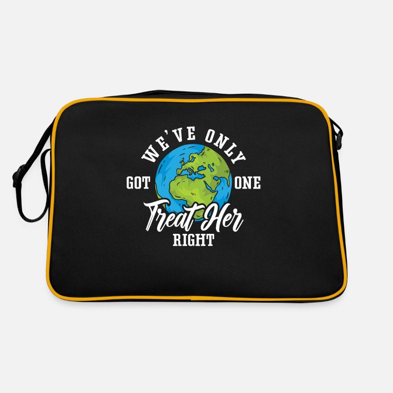 Climate Change We've Only Got One Environmentalist Retro Tasche