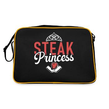 Steak Lover Steak Cadeau - Sac Retro - noir/or - Dos