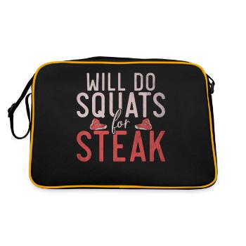 Steak Lover Steak Cadeau - Sac Retro - noir/or - Dos