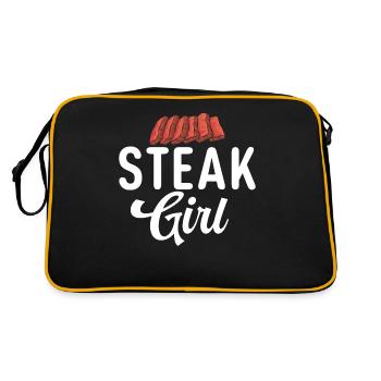 Steak Lover Steak Cadeau - Sac Retro - noir/or - Dos