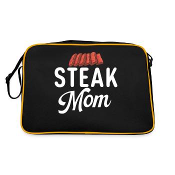 Cadeau de steak amateur de steak - Sac Retro - noir/or - Dos