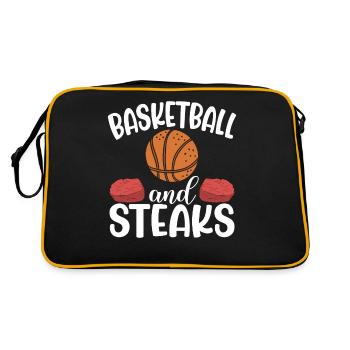 Cadeau de steak amateur de steak - Sac Retro - noir/or - Dos