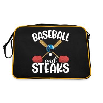 Steak Lover Steak Cadeau - Sac Retro - noir/or - Dos