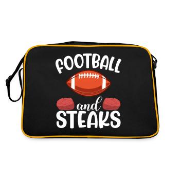 Steak Lover Steak Cadeau - Sac Retro - noir/or - Dos