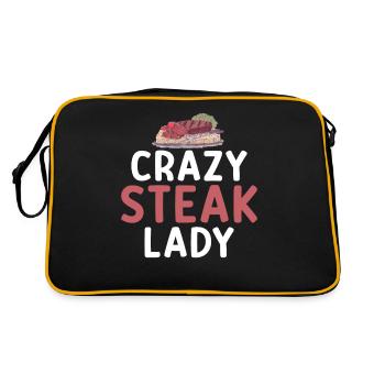 Steak Lover Steak Cadeau - Sac Retro - noir/or - Dos
