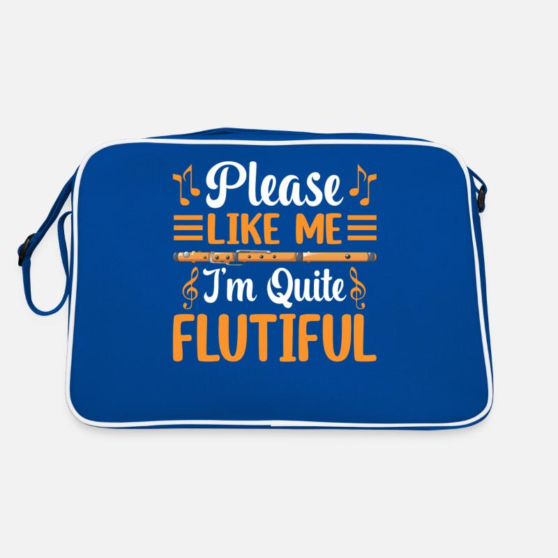Ich bin ziemlich flutiful - Flöte Retro Tasche