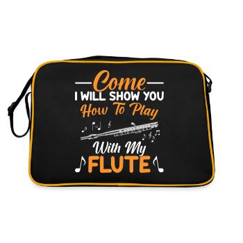 Venez, je vais vous montrer comment utiliser ma flûte - Sac Retro - noir/or - Dos