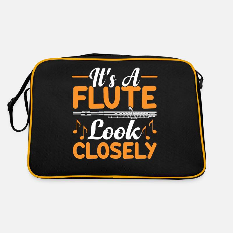 C’est une flûte, regardez attentivement - flûte - Sac Retro - noir/or