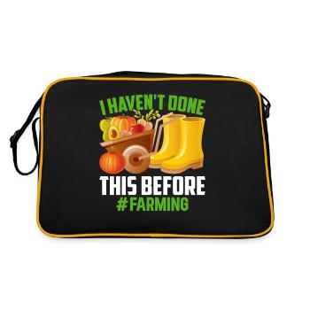 Farmer Tractor Farming Quota for Farmers - Retro Bag - black/gold - Back