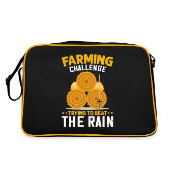 Farmer Tractor Farming Quota for Farmers - Retro Bag - black/gold - Back